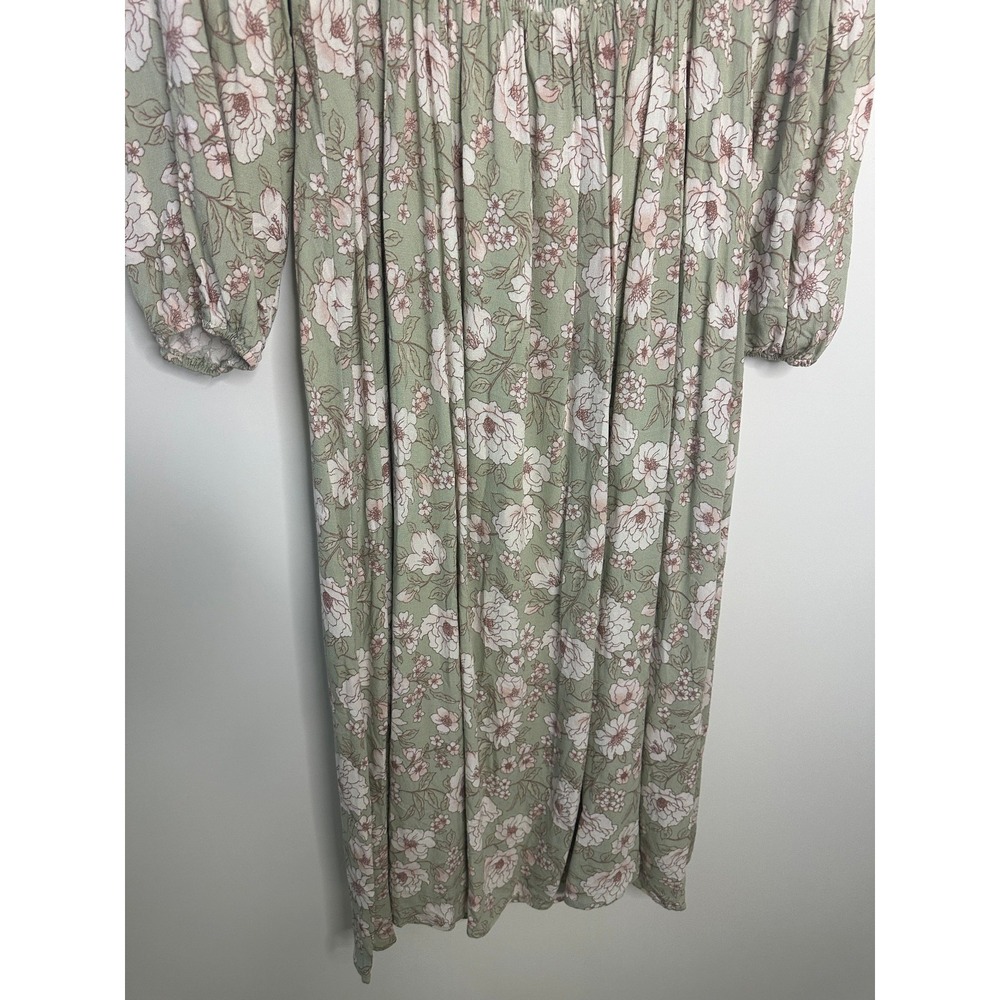 NWT Altard State Jessica Floral Midi Dress Milkmaid Coquette Cottage Green XL - Picture 12 of 14